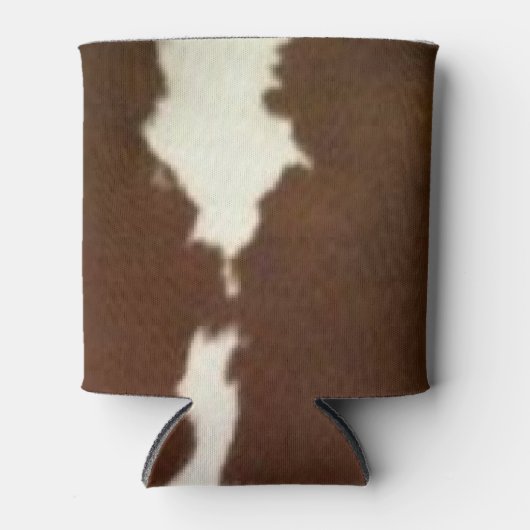Rafraîchisseur Pour Canette Hereford Brown et blanc Faux Cowhide Can Cooler (Devant)