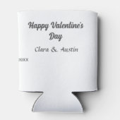 Rafraîchisseur Pour Canette Heureuse Sainte-Valentin ajouter nom date simple m (Dos)