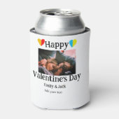 Rafraîchisseur Pour Canette Heureuse Sainte-Valentin ajouter nom de couple pho (Can devant)