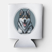 Rafraîchisseur Pour Canette heureux Alaskien Malamute Puppy (Devant)