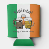 Rafraîchisseur Pour Canette HEUREUX ST PATRICK'S DAY Cartoon Beers Sláinte! (Dos)