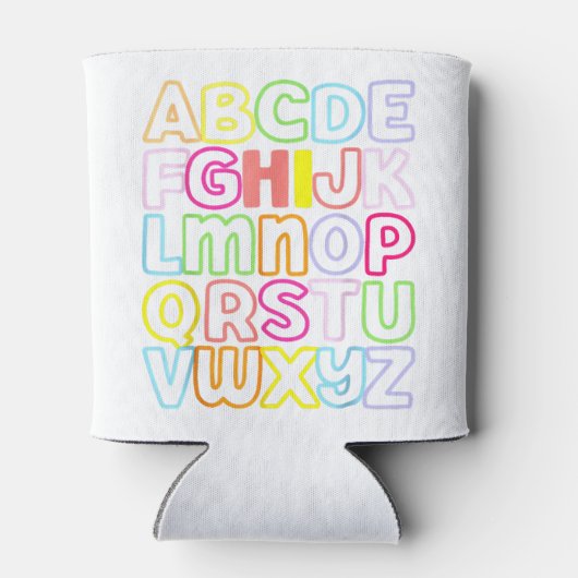 Rafraîchisseur Pour Canette Hi Alphabet Retour À L'École Pré K Kindergarten Te (Dos)