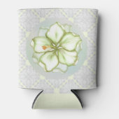 Rafraîchisseur Pour Canette Hibiscus & dentelle BLANC (Devant)