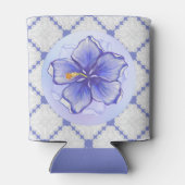 Rafraîchisseur Pour Canette Hibiscus & dentelle BLEU (Dos)