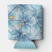 Rafraîchisseur Pour Canette Hibiscus & dentelle TURQUOISE (Dos)