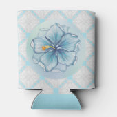 Rafraîchisseur Pour Canette Hibiscus & dentelle TURQUOISE (Dos)