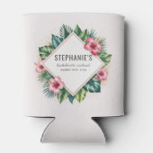 Rafraîchisseur Pour Canette Hibiscus Fleur Tropicale Week-end Bachelorette (Dos)