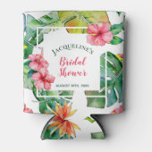 Rafraîchisseur Pour Canette Hibiscus tropical Mariée de Luau hawaïen (Devant)