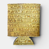 Rafraîchisseur Pour Canette Hiéroglyphes égyptiens anciens Pâques jaunes refro (Devant)