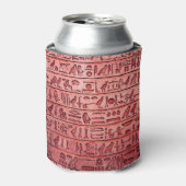 Rafraîchisseur Pour Canette Hiéroglyphes égyptiens anciens Red Can Cooler (Can devant)