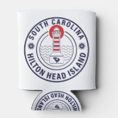 Rafraîchisseur Pour Canette Hilton Head Island Lighthouse Retro Sunset (Dos)