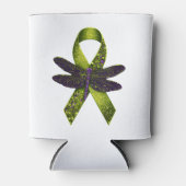 Rafraîchisseur Pour Canette Hippie Dragonfly Green Ribbon Cerebral Palsy Aware (Devant)