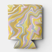 Rafraîchisseur Pour Canette Hippie les années 70 Marbre Vert Liquide Swirl Boh (Dos)