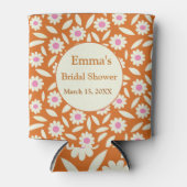 Rafraîchisseur Pour Canette Hippie Rétro Fleur Daisy Mariage Douche (Devant)