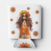 Rafraîchisseur Pour Canette Hippie super Hippie 1970 à thème fête d'anniversai (Dos)