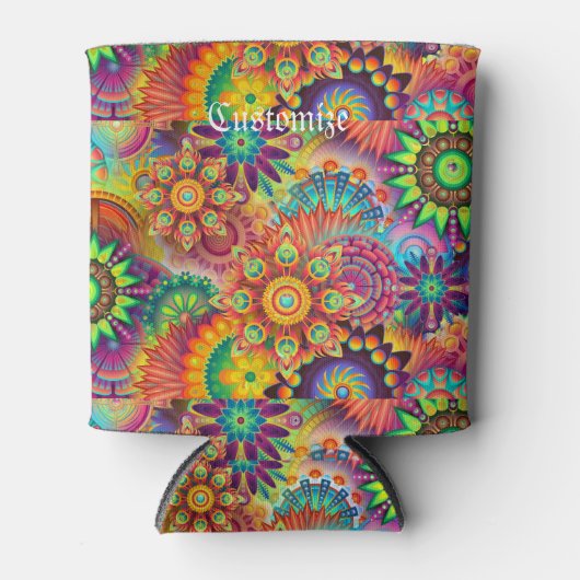 Rafraîchisseur Pour Canette Hippie Super Techno Psychedelic Thunder_Cove (Devant)