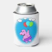 Rafraîchisseur Pour Canette Hippo Rose Volant Avec Ballons (Can Dos)