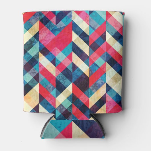 Rafraîchisseur Pour Canette Hipster zigzag : grunge motif sans soudure. (Devant)