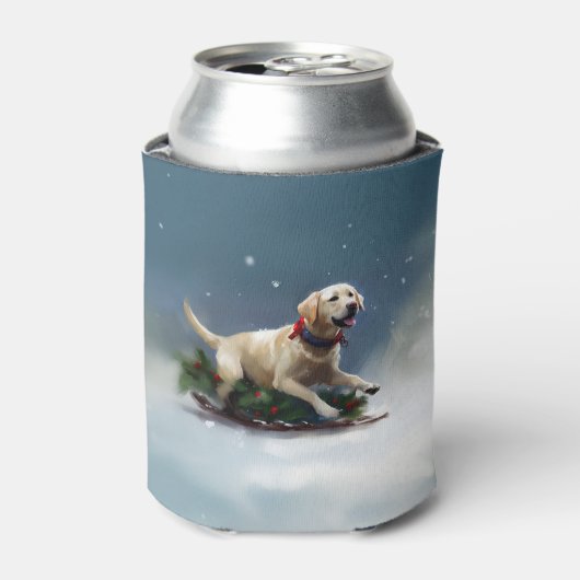 Rafraîchisseur Pour Canette hiver de Noël du Labrador (Can devant)
