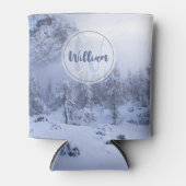 Rafraîchisseur Pour Canette Hiver merveilleux brouillard épinette forêt neige  (Devant)