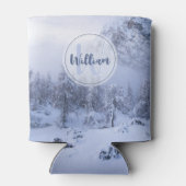 Rafraîchisseur Pour Canette Hiver merveilleux brouillard épinette forêt neige  (Dos)