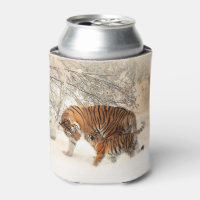 Hiver Tigers monogramme personnalisé peut refroidi