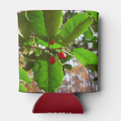 Rafraîchisseur Pour Canette Holly Feuilles II Vacances Nature Botanique (Dos)