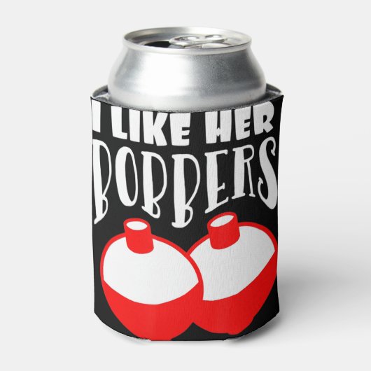 Rafraîchisseur Pour Canette Hommes J'aime Ses Bobbers T-Shirt Funny Fishing Co (Can devant)