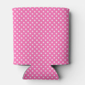 Rafraîchisseur Pour Canette Hot Pink #2 et White Polka Dots (Dos)