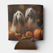 Rafraîchisseur Pour Canette hound afghan Chiot Automne Citrouille de plaisir (Dos)