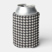 Rafraîchisseur Pour Canette Houndstooth Black White Pattern (Can devant)