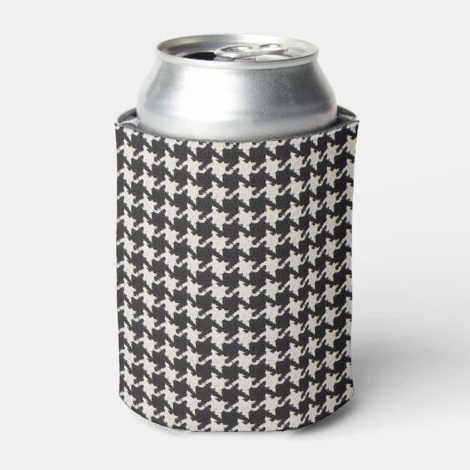 Rafraîchisseur Pour Canette Houndstooth Black White Pattern (Can devant)