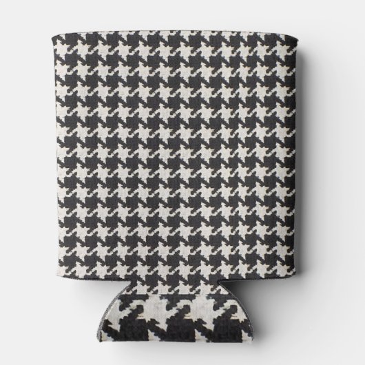 Rafraîchisseur Pour Canette Houndstooth Black White Pattern (Dos)