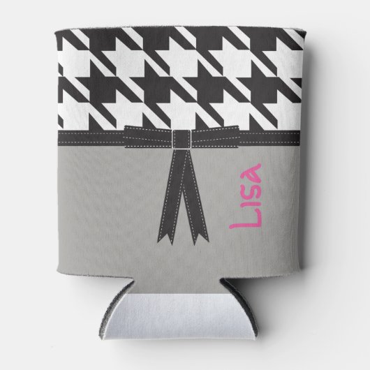 Rafraîchisseur Pour Canette Houndstooth moderne (Devant)