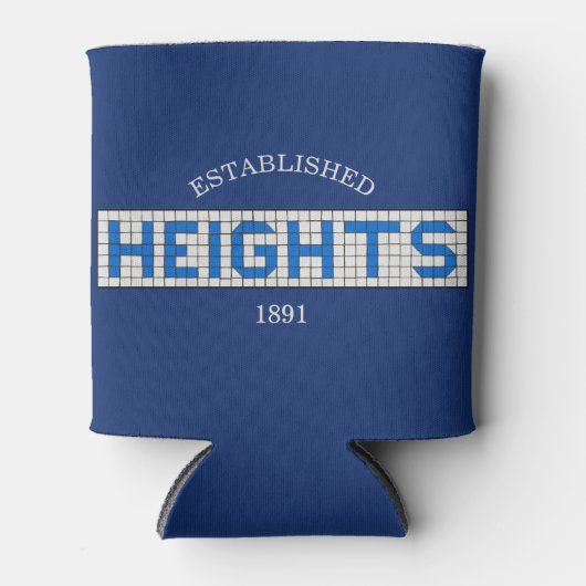 Rafraîchisseur Pour Canette Houston Heights Carrelage bleu et blanc (Devant)