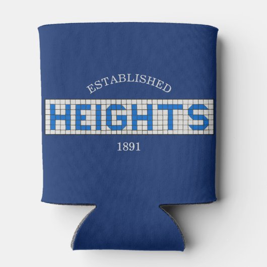 Rafraîchisseur Pour Canette Houston Heights Carrelage bleu et blanc (Dos)