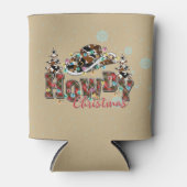 Rafraîchisseur Pour Canette Howdy Christmas | Arbre de Noël Cowboy (Devant)