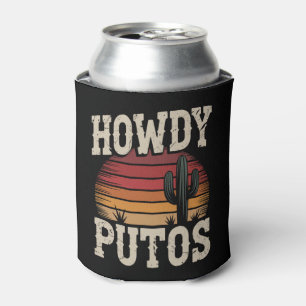 Rafraîchisseur Pour Canette Howdy Putos Funny Cactus Retro Vintage
