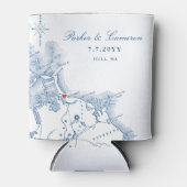 Rafraîchisseur Pour Canette Hull Massachusetts Mariage Favor Boire (Devant)