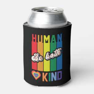 Rafraîchisseur Pour Canette Human Be Kind Rainbow LGBTQ