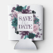 Rafraîchisseur Pour Canette Humeur Bohème | Fleurs Violet Aubergine Enregistre (Dos)