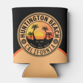 Rafraîchisseur Pour Canette Huntington Beach California Retro Sunset 60s (Dos)