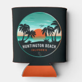 Rafraîchisseur Pour Canette Huntington Beach California Retro Sunset Souvenirs (Dos)