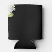 Rafraîchisseur Pour Canette Hydrangeas Blanc Mariage Faveur Noir (Dos)