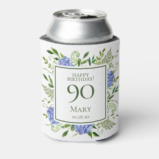 Rafraîchisseur Pour Canette Hydrangeas bleus pour 90e anniversaire (Can Dos)