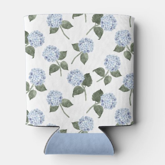 Rafraîchisseur Pour Canette Hydrangée bleue Monogramme (Dos)