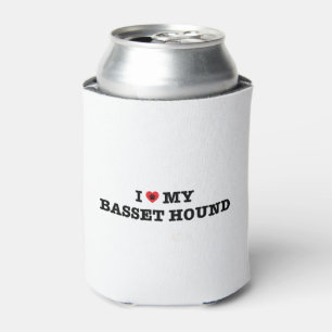 Rafraîchisseur Pour Canette I coeur mon Basset Hound