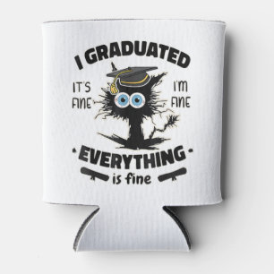 Rafraîchisseur Pour Canette I Graduate Class Funny Black Cat Graduation