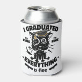 Rafraîchisseur Pour Canette I Graduate Class Funny Black Cat Graduation (Can devant)