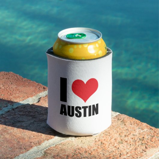 Rafraîchisseur Pour Canette I Love Austin (Piscine in situ)